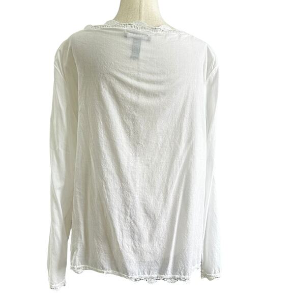 Ralph Lauren White Embroidered Boat Neck Blouse Women's Size XL | 26-42 - Picture 2 of 5